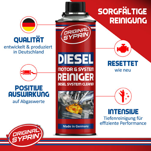 ORIGINAL SYPRIN Diesel All-Year Set - Reiniger Additiv und Froststop I Reinigung sowie Pflege für das ganze Jahr - Kraftstoffzusatz I Dieselreinigung I Winterzusatz