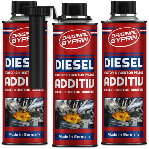ORIGINAL SYPRIN Diesel Motorsystem & Injektor Pflege Additiv - Sparpaket 3x 250 ml