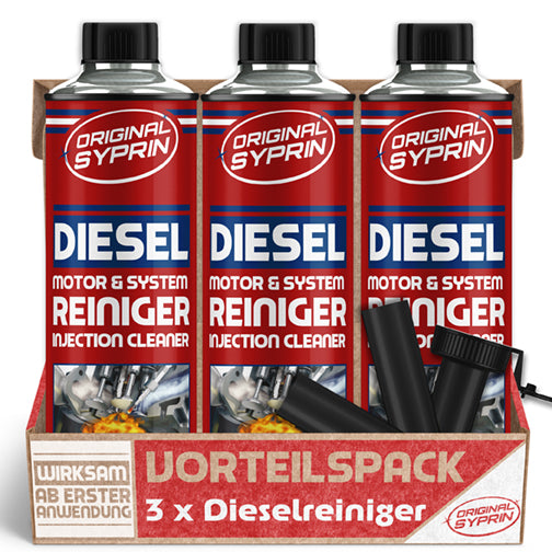 ORIGINAL SYPRIN Diesel System Reiniger - Motorsystemreiniger für Dieselmotoren I 3x500ml
