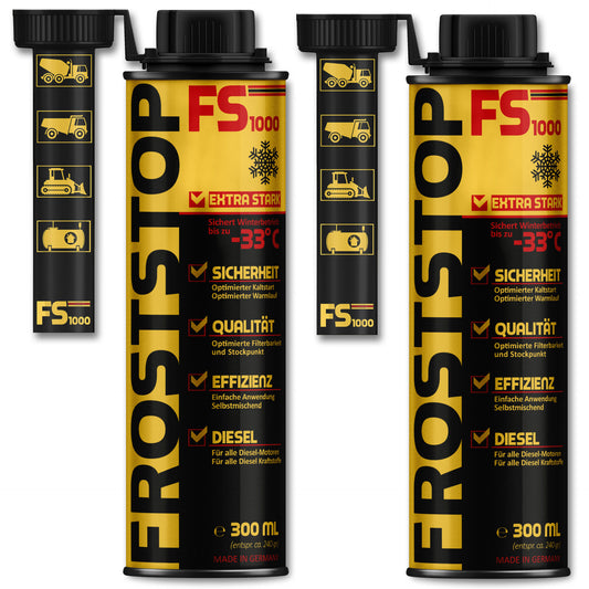 ORIGINAL SYPRIN Diesel Froststop Professional - LKW, Baumaschinen - FROSTSCHUTZ BIS -33C - 2x 300ml