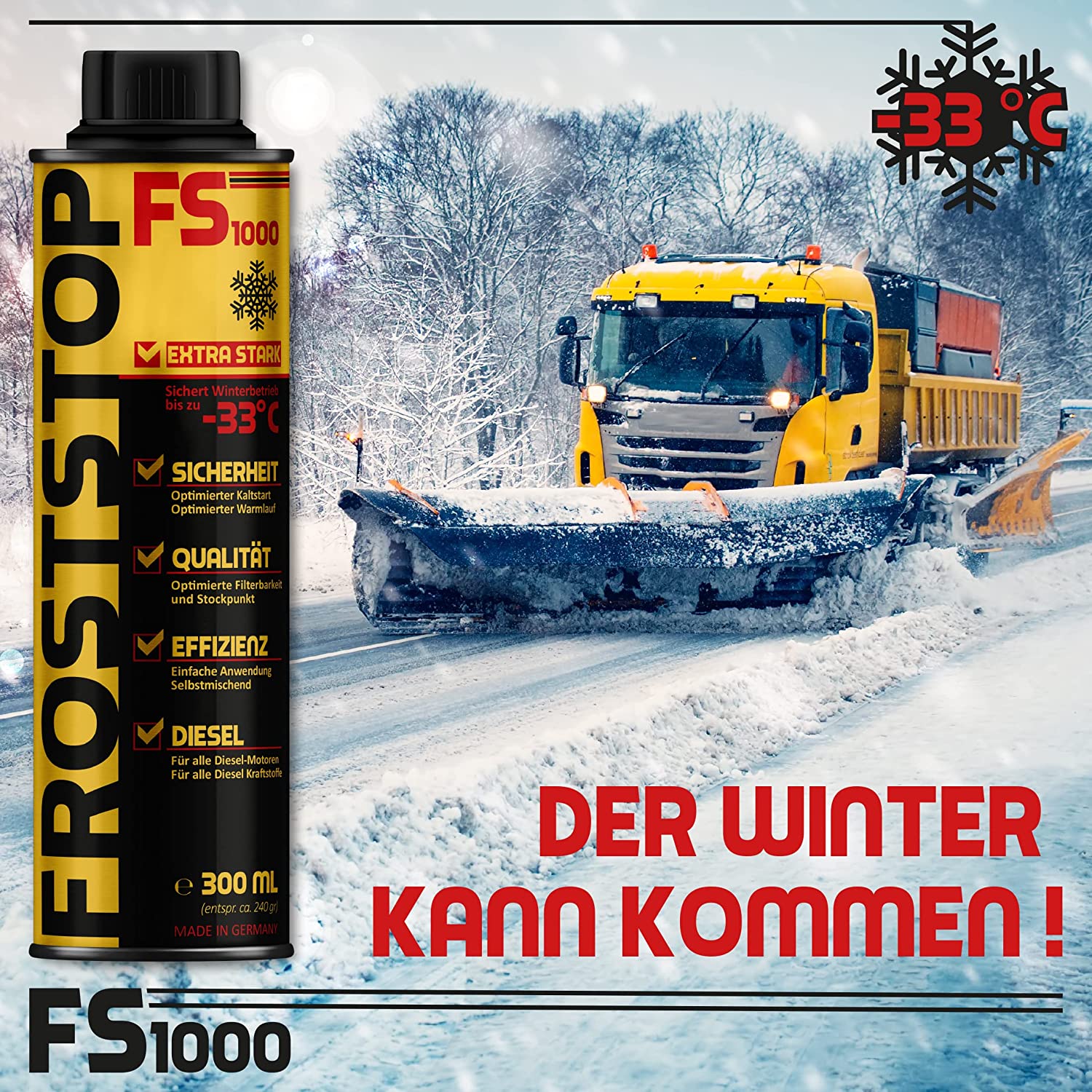 ORIGINAL SYPRIN Diesel Froststop Professional - LKW, Baumaschinen -  FROSTSCHUTZ BIS -33C - 2x 300ml - syprin
