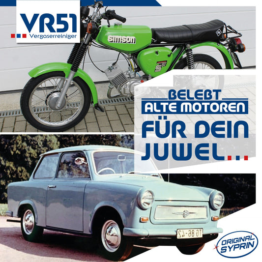 ORIGINAL SYPRIN Vergaserreiniger VR51 für 2 & 4 Takt Benzin Motoren Sparpaket - 3x 250 ml