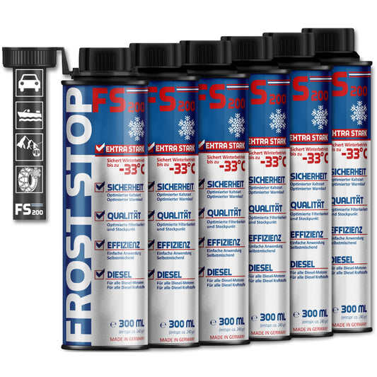 ORIGINAL SYPRIN Diesel Frost Stop 6 Dosen Spar Angebot - Diesel Frostschutz Zusatz bis -33°C - 6x 300ml