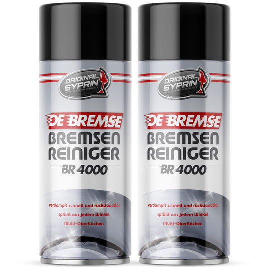 ORIGINAL SYPRIN Bremsenreiniger für alle PKW & LKW- Scheibenbremsen, Ketten, Motorradbremsen - 500ml 2er Set