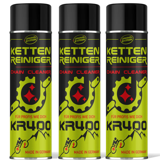 ORIGINAL SYPRIN Fahrrad Kettenreiniger - Premium Antriebsreiniger - 3x 500ml