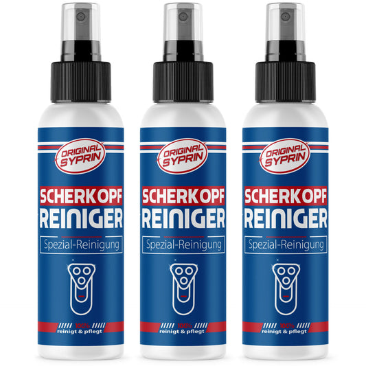 ORIGINAL SYPRIN Scherkopfreiniger für Rasierer Haarschneider - Reinigungsflüssigkeit - 3x100ml