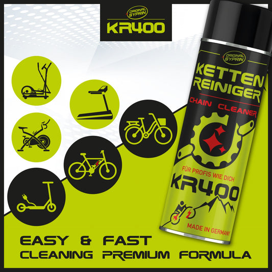 ORIGINAL SYPRIN Fahrrad Kettenöl+Fahrrad Kettenreiniger Set (500ml + 100ml)