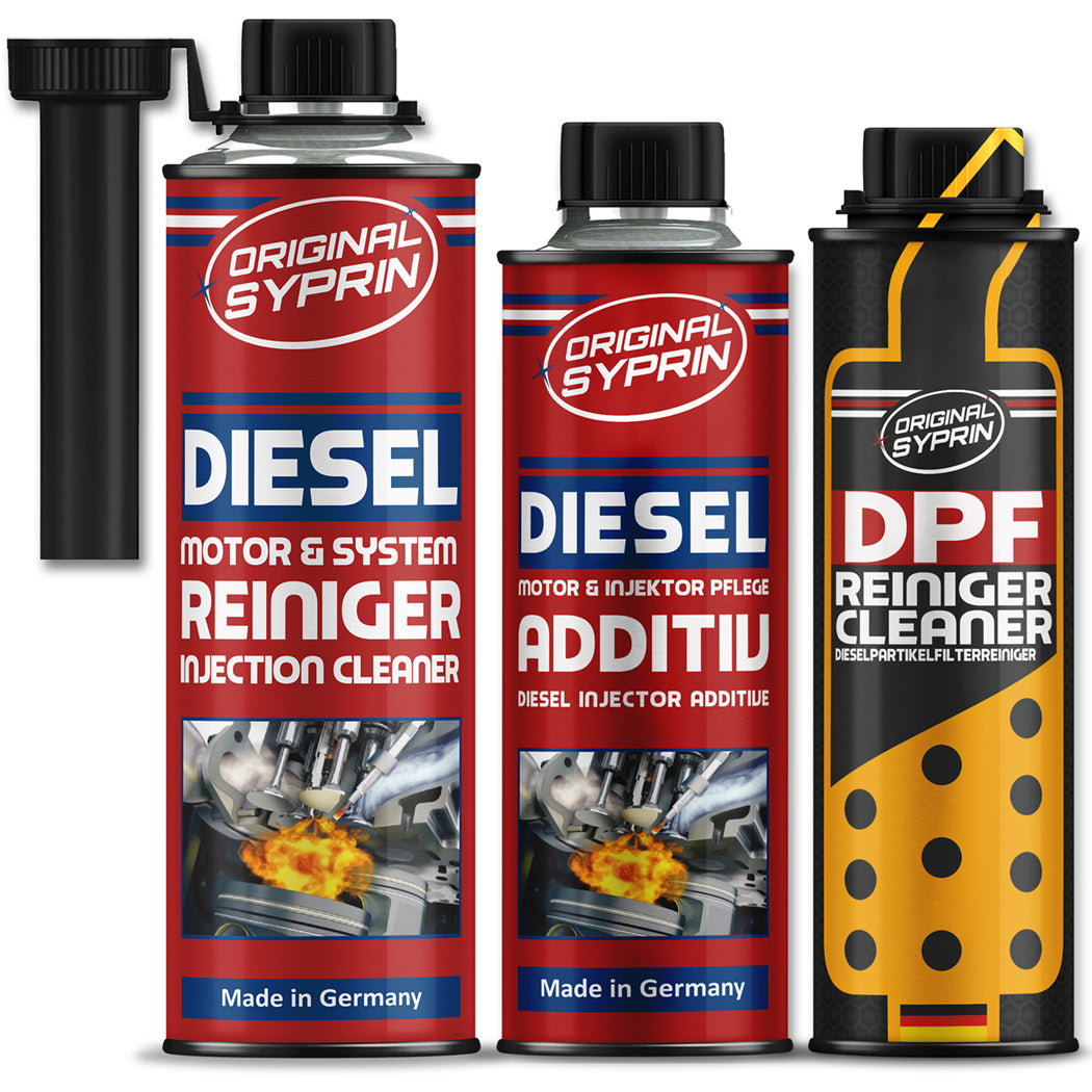 SYPRIN Diesel All-Year Set - Reiniger Additiv und DPF I Reinigung sowie Pflege für das ganze Jahr - Kraftstoffzusatz I Dieselreinigung I Komplett-Set