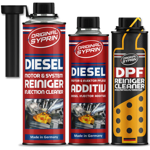 SYPRIN Diesel All-Year Set - Reiniger Additiv und DPF I Reinigung sowie Pflege für das ganze Jahr - Kraftstoffzusatz I Dieselreinigung I Komplett-Set
