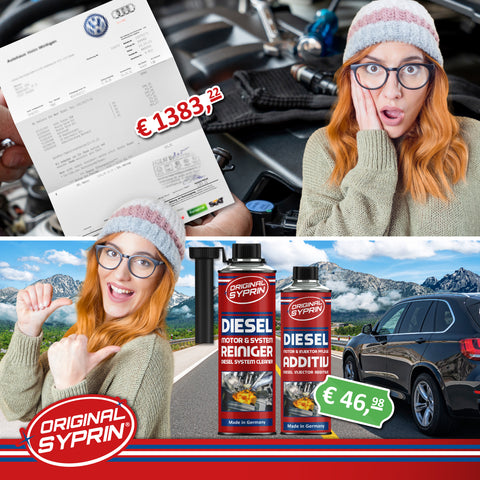 SYPRIN Diesel All-Year Set - Reiniger Additiv und DPF I Reinigung sowie Pflege für das ganze Jahr - Kraftstoffzusatz I Dieselreinigung I Komplett-Set