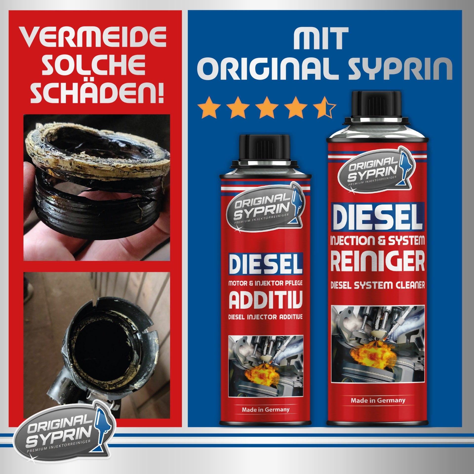 ORIGINAL SYPRIN Diesel Motorsystem Injektor Pflege Additiv - 250 ml