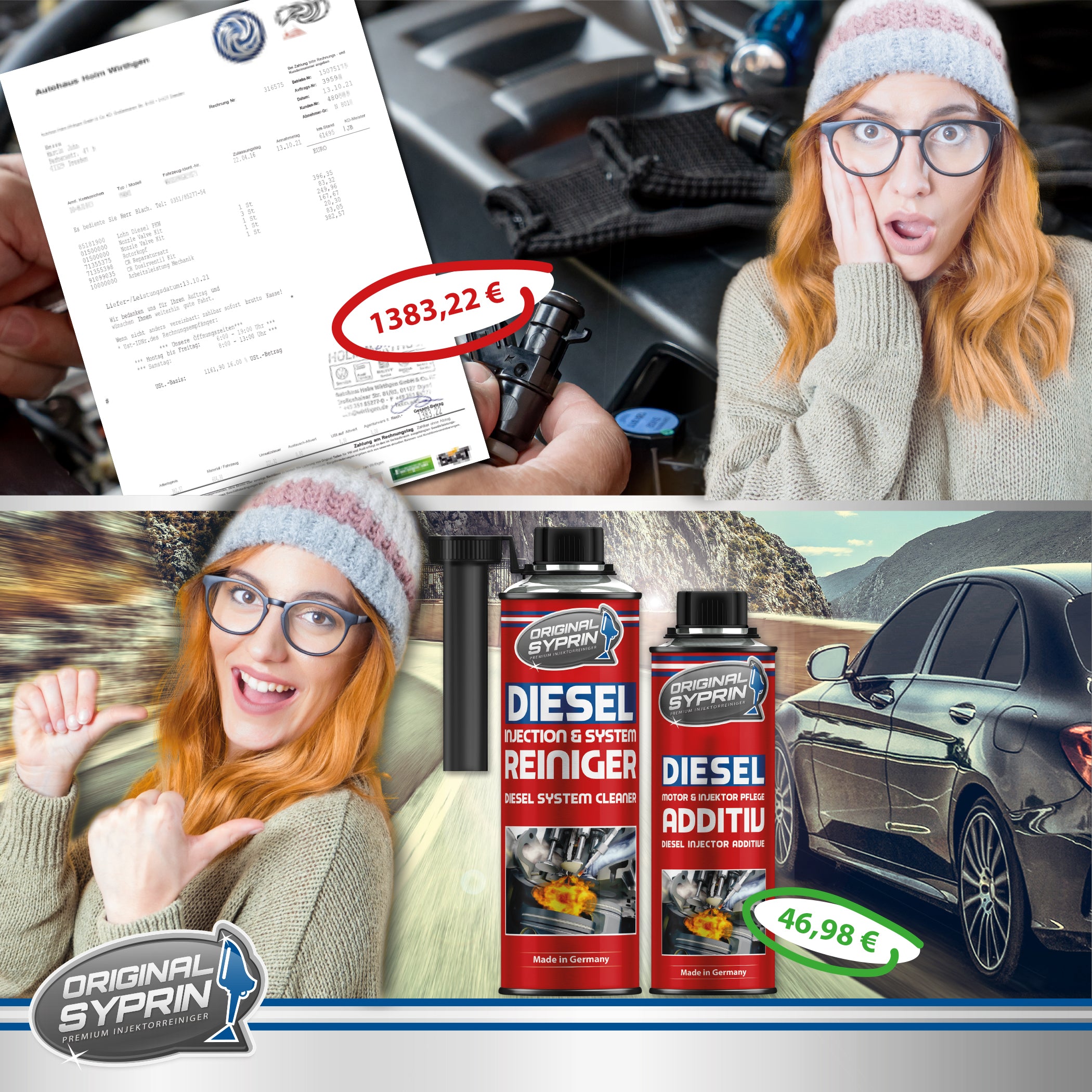 ORIGINAL SYPRIN Diesel All-Year Set - Cleaner additive and frost stop I winter  additive – syprin