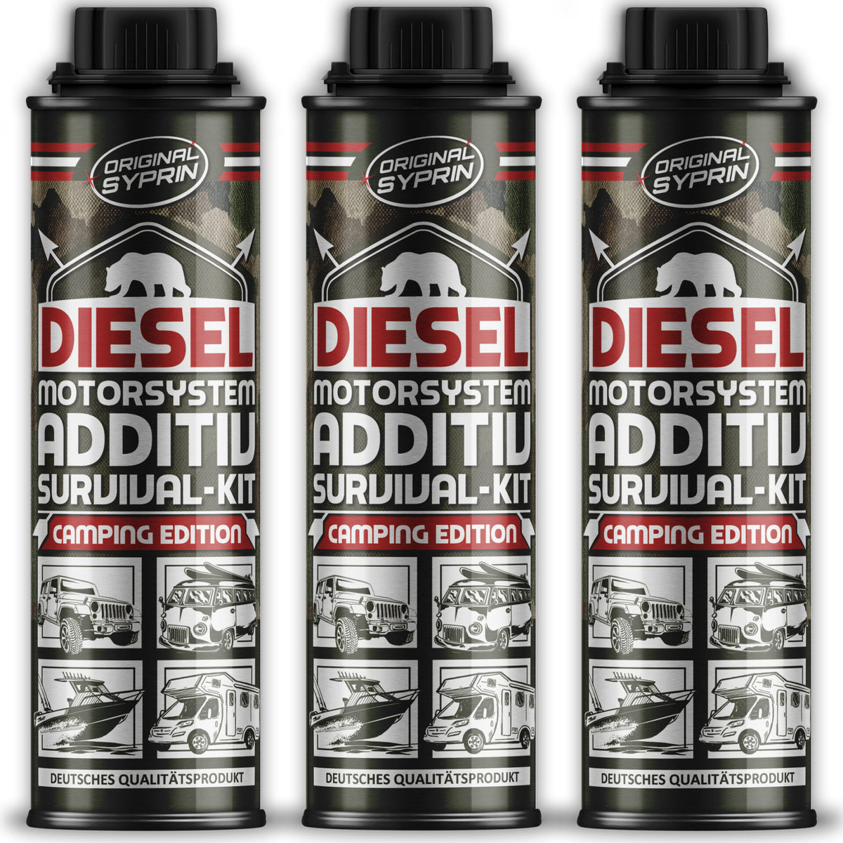 ORIGINAL SYPRIN Survival Camping Edition für Dieselmotor Additiv I Injektor-Pflege 3x250 ml - syprin