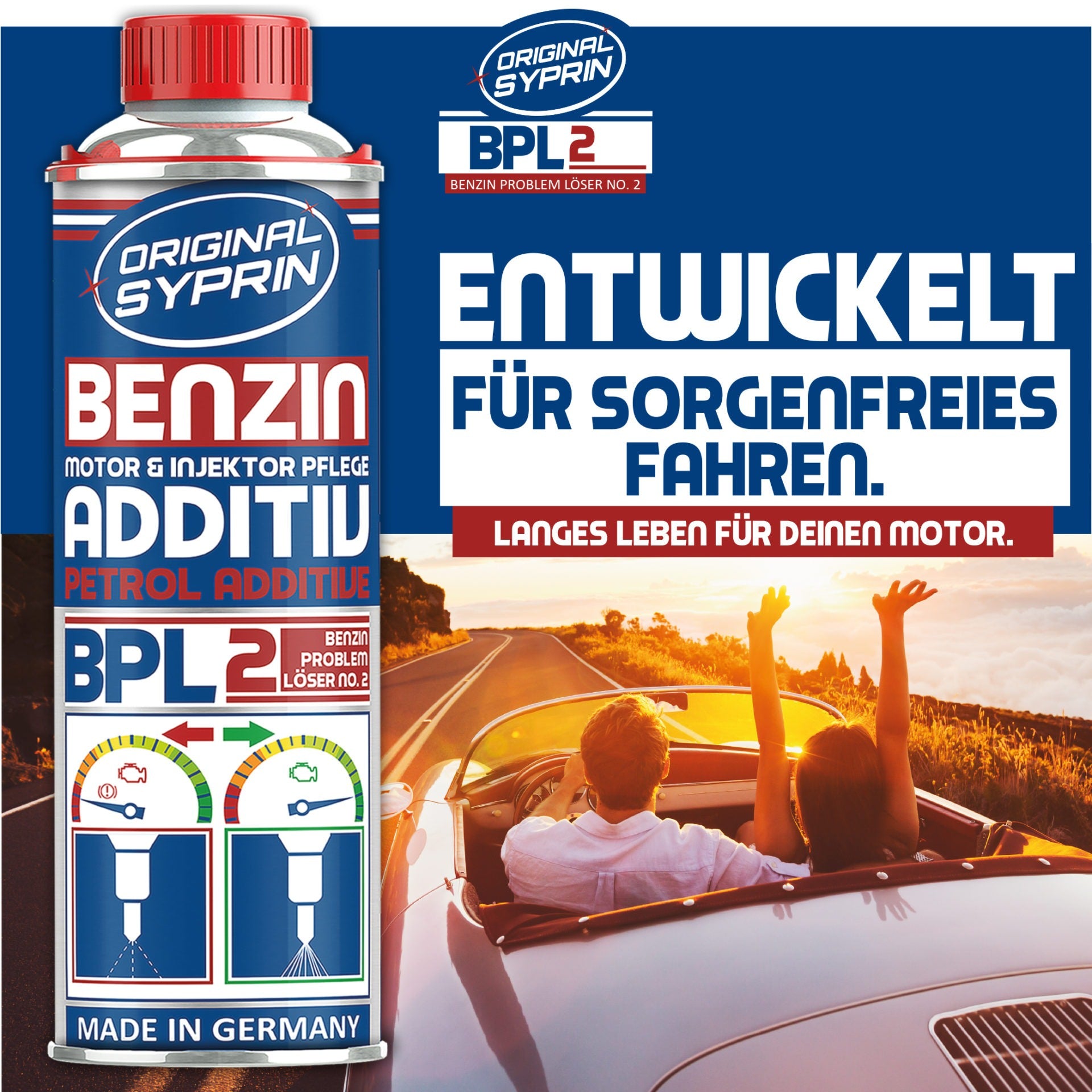 Benzin Zusatz Additiv - Injektor- & Ventil- und Einspritzdüsen Pflege - 250  ml – syprin