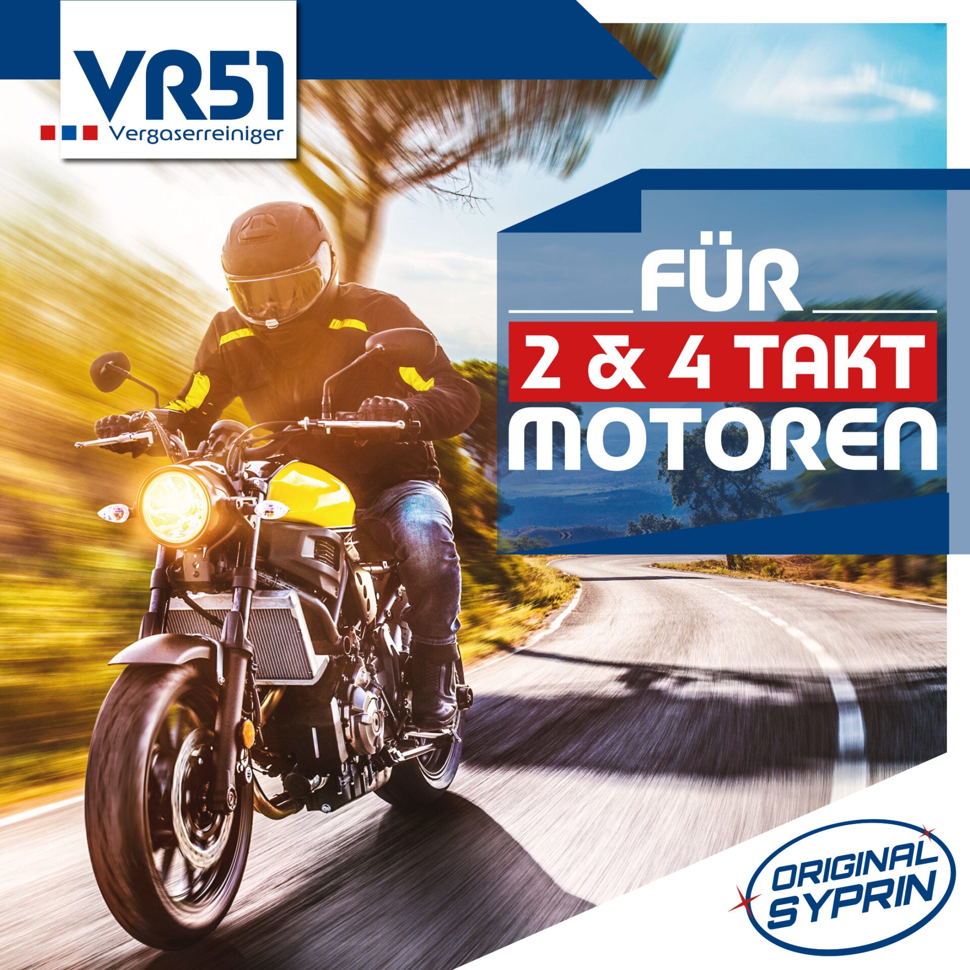 ORIGINAL SYPRIN Vergaserreiniger VR51 für 2 & 4 Takt Benzin Motoren + Bremse Reiniger- geeignet für Auto und Motorrad I Additiv zur Vergaser Reinigung Additiv (250+500ml) - syprin