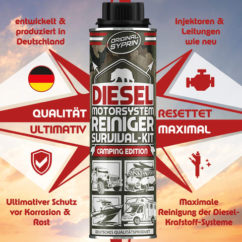 ORIGINAL SYPRIN Survival-Kit Camping Edition für Dieselmotor I Rescue Box - 500ml + 250 ml - syprin