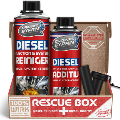 ORIGINAL SYPRIN Diesel "Rescue Box" - Diesel Reiniger und Additiv (500ml + 250 ml) - syprin
