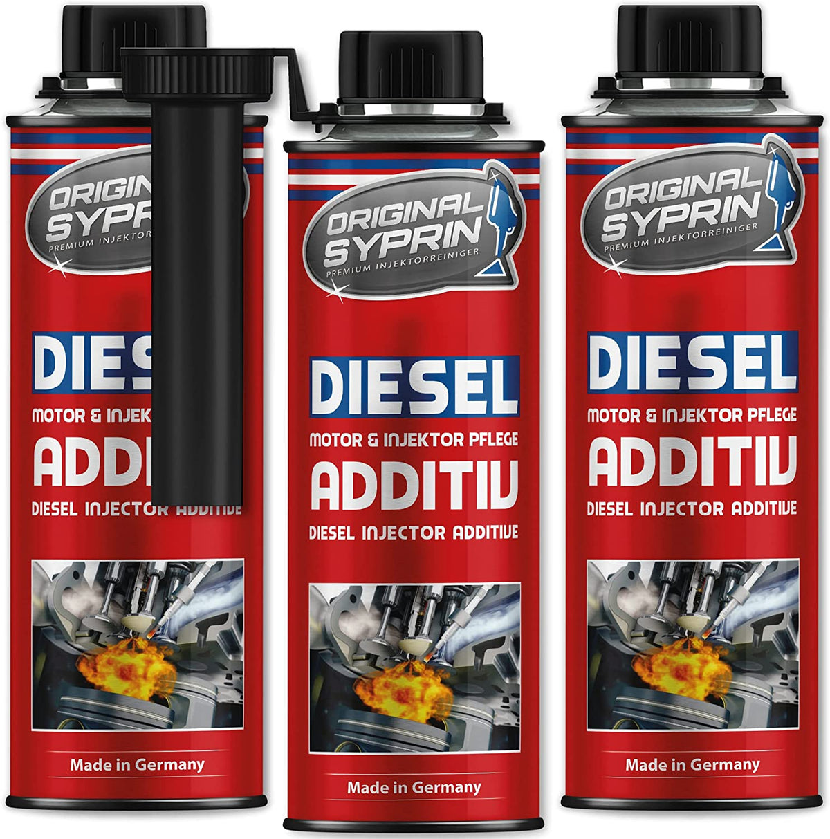 ORIGINAL SYPRIN Diesel Motorsystem & Injektor Pflege Additiv - Sparpaket 3x 250 ml - syprin